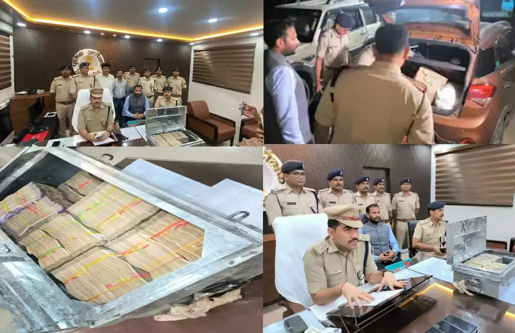 रामपुर चेक पोस्ट से सदर पुलिस ने 47 लाख रुपये किया जब्त