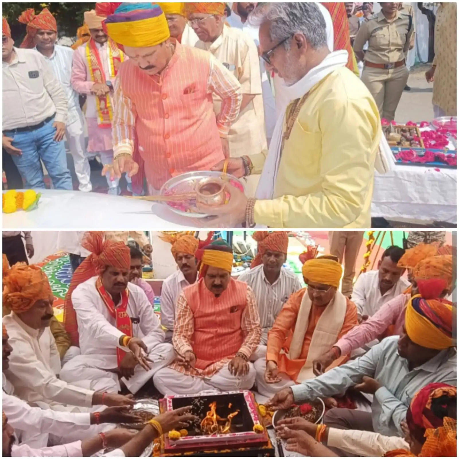 राजगढ़ः रक्षित केंद्र में मंत्री टेटवाल ने किया शस्त्र पूजन, राष्ट्र रक्षा का लिया संकल्प