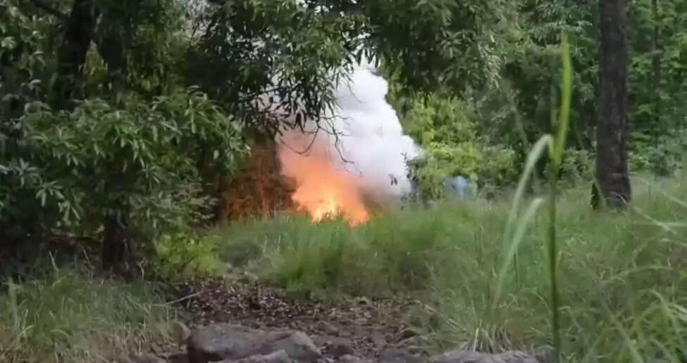 चमेदा-साल्हेभाट के जंगल में टिफिन बम व माओवादी सामाग्री मिली