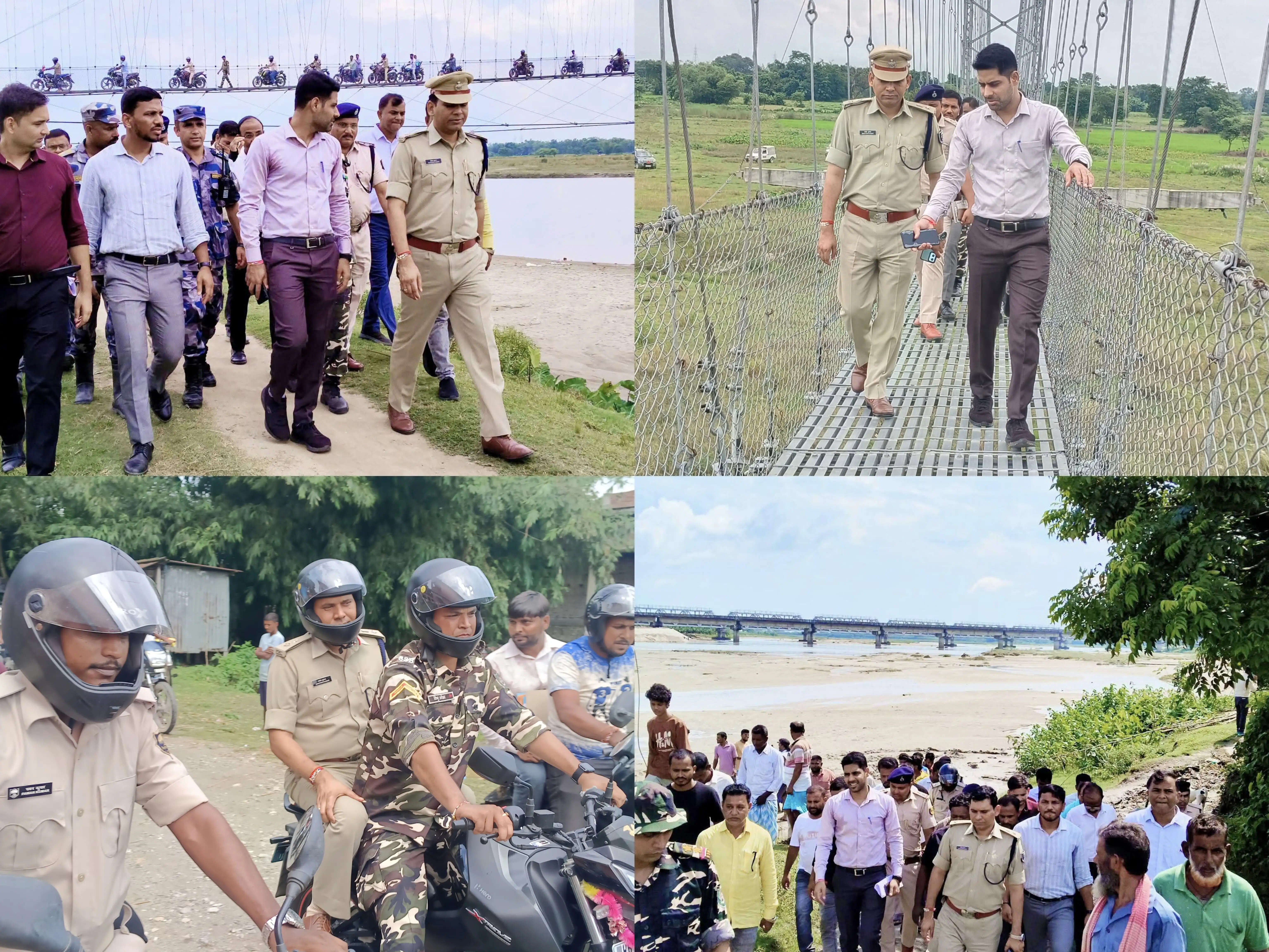 भारत-नेपाल सीमा पर डीएम-एसपी का निरीक्षण, सुरक्षा व्यवस्था मजबूत करने के निर्देश