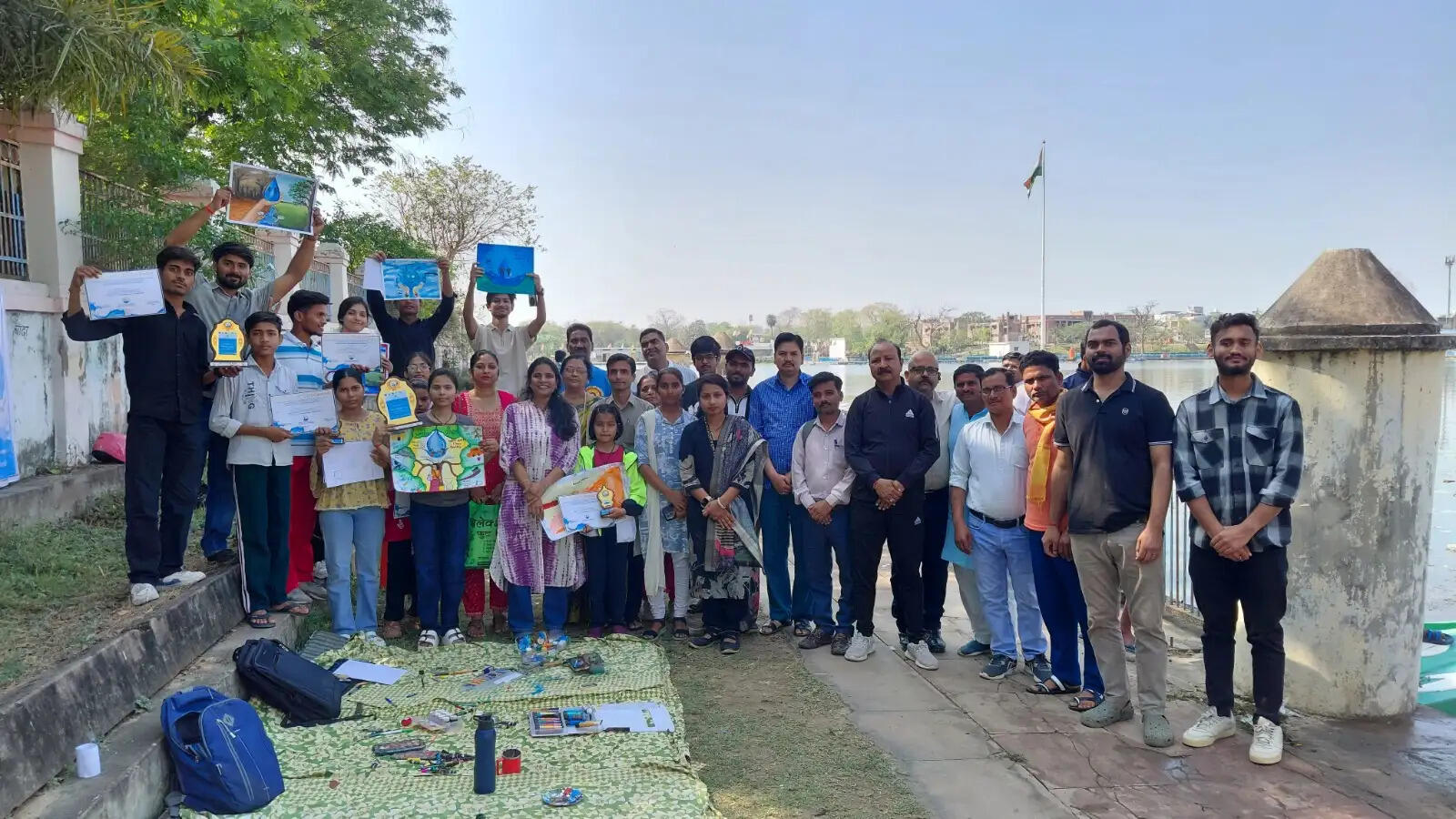 विश्व जल दिवस में स्वच्छता अभियान एवं चित्रकला प्रतियोगिता का आयोजन