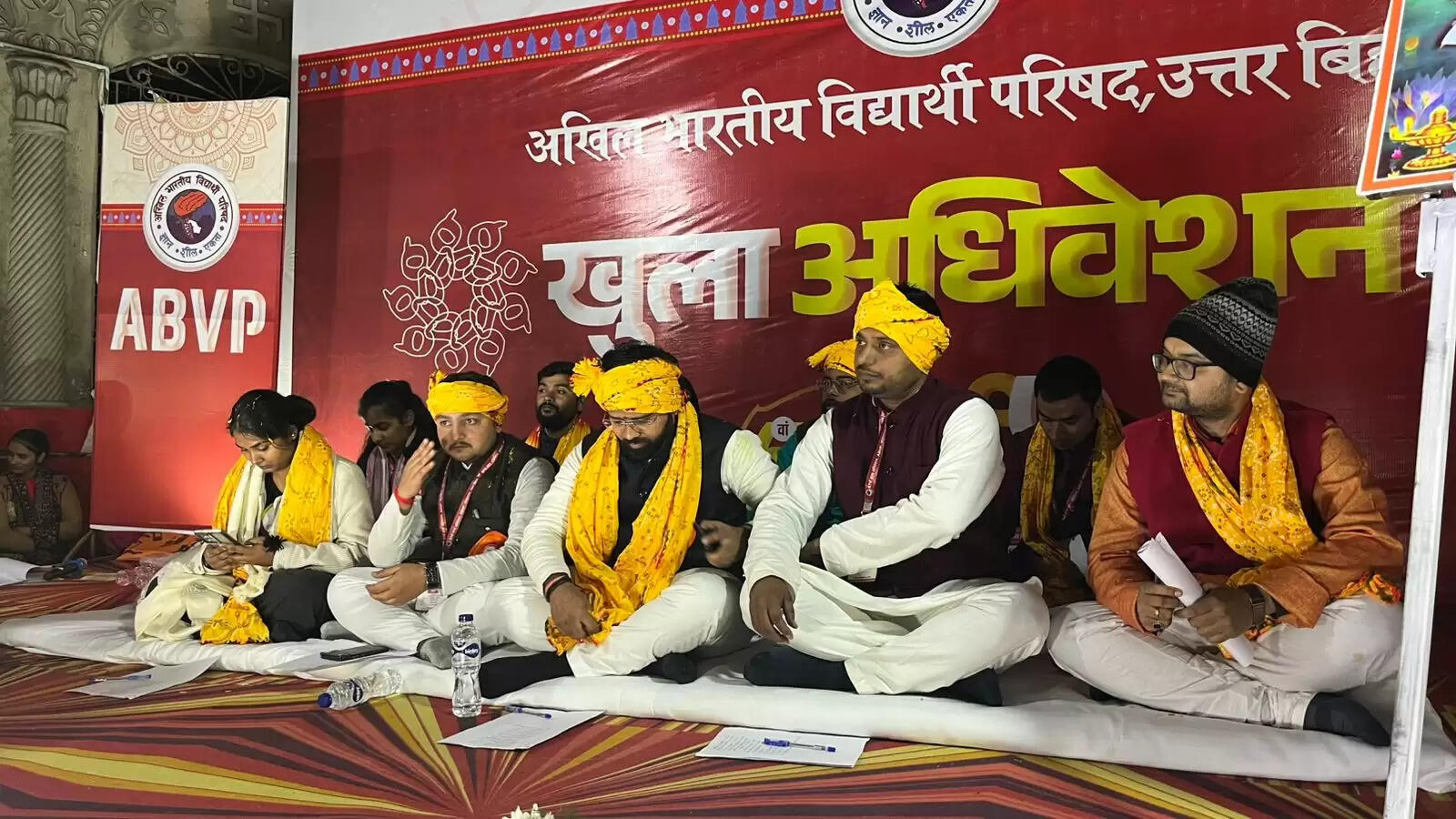 राष्ट्रवादी नारों से गुंजायमान हुआ शहर, अभाविप अधिवेशन के तीसरे दिन निकली शोभायात्रा में 19 जिलों के कार्यकर्ता हुए शामिल