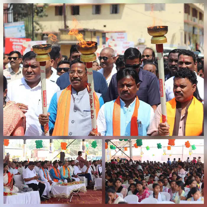दंतेवाड़ा में निकली सेवा ज्योति यात्रा, विकसित भारत के संकल्प को जन जन तक पहुंचाने का आह्वान