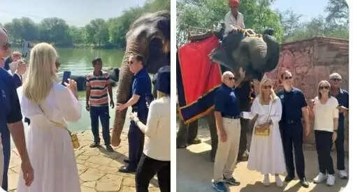 विश्व धरोहर दिवस: जयपुर के स्मारकों में सैलानियों का किया राजस्थानी अंदाज में स्वागत