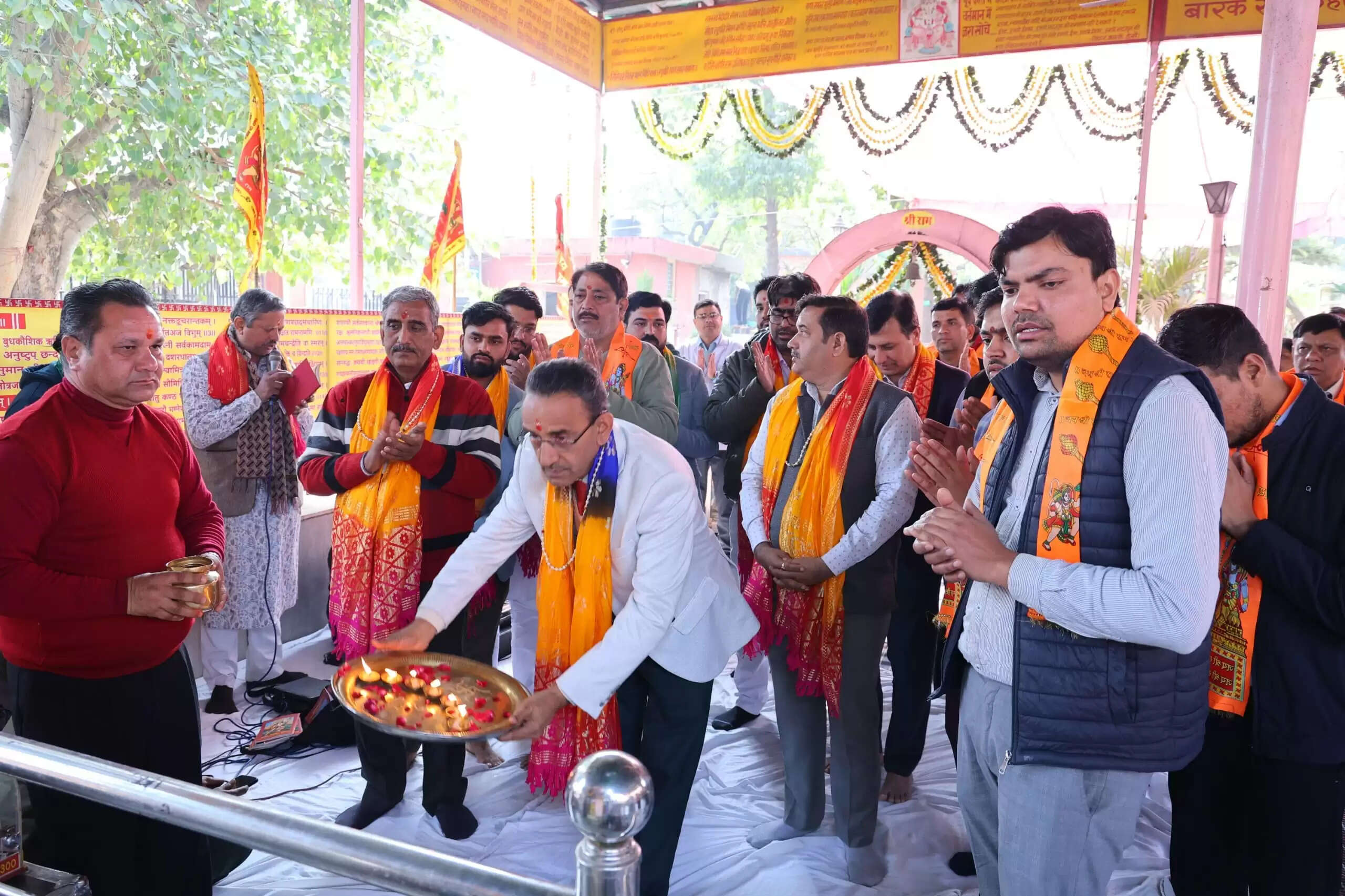 राष्ट्रीय आयुर्वेद संस्थान परिसर में सुंदरकाण्ड पाठ