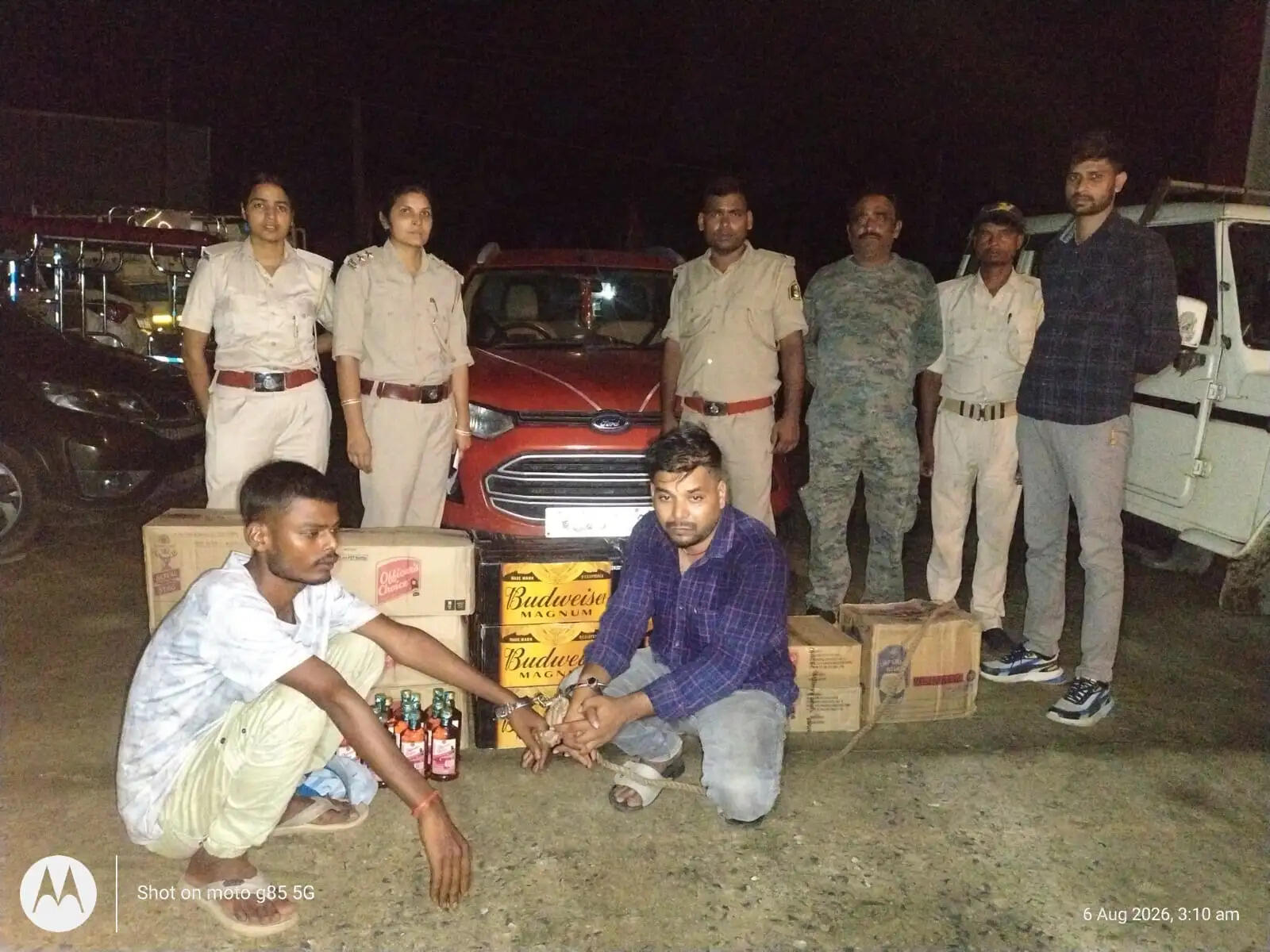 उत्पाद विभाग की बड़ी कार्रवाई, विदेशी शराब और बीयर जब्त, दो गिरफ्तार