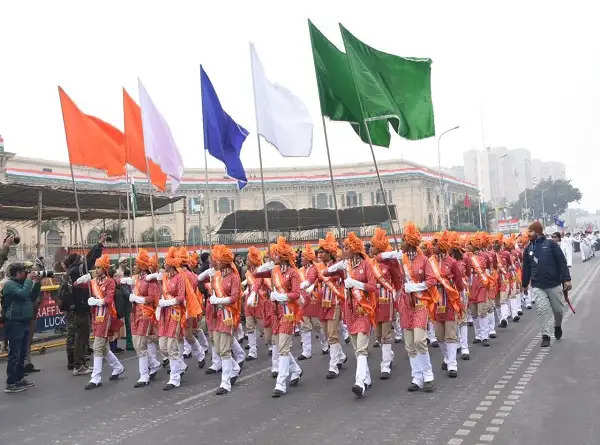 गणतंत्र दिवस को लेकर लखनऊ में हुई फुल ड्रेस परेड रिहर्सल