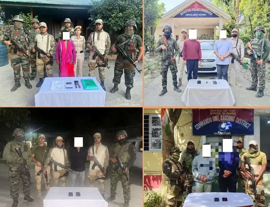 मणिपुर में चार जिलाें से प्रतिबंधित संगठन के छह उग्रवादी गिरफ्तार