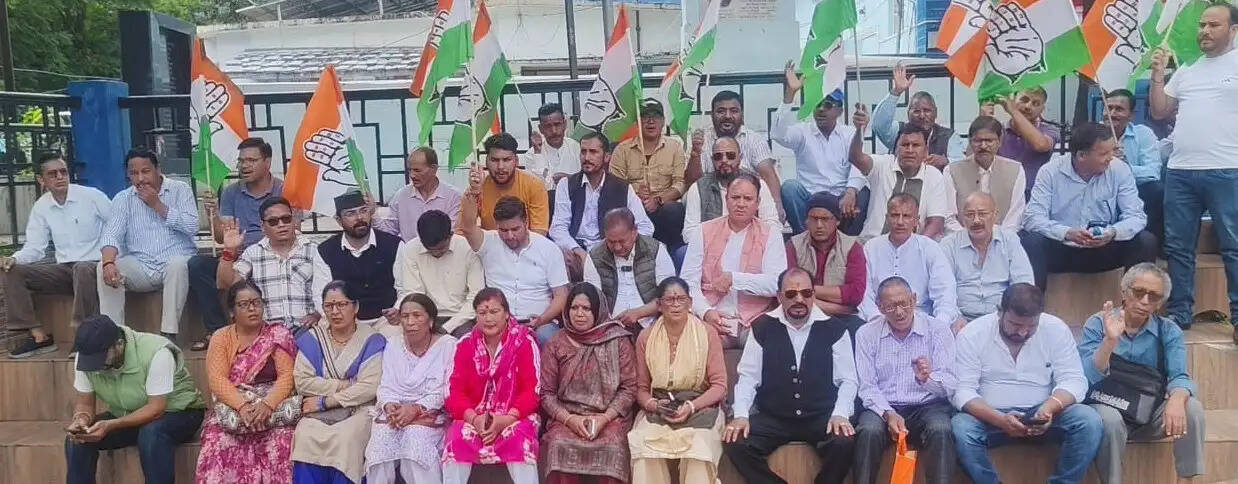 सीईसी के खिलाफ गोपेश्वर में कांग्रेस का हल्लाबोल