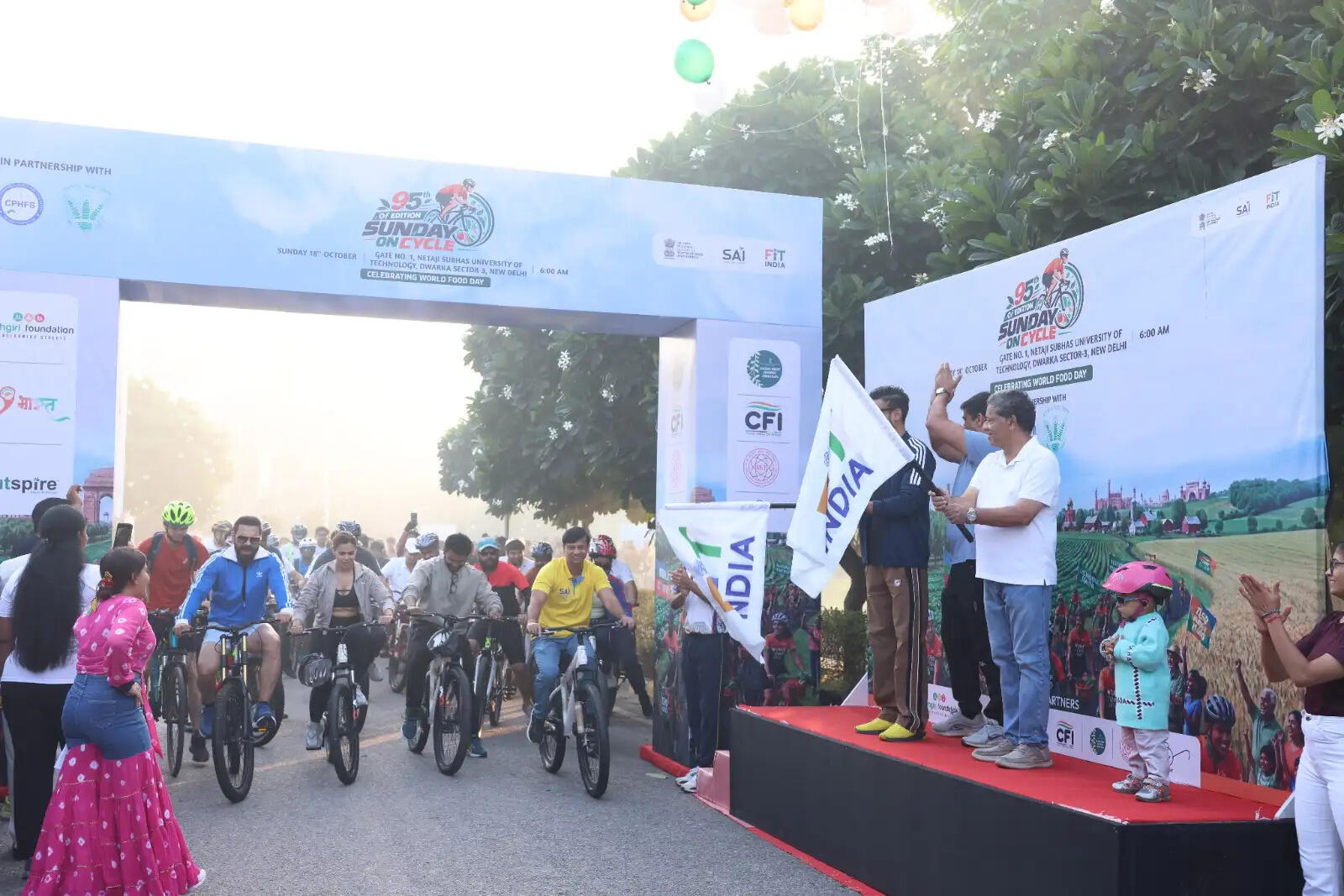 विश्व खाद्य दिवस पर फिट इंडिया संडे ऑन साइकिल की पहल, फिटनेस और बेहतर खानपान अपनाने का आह्वान