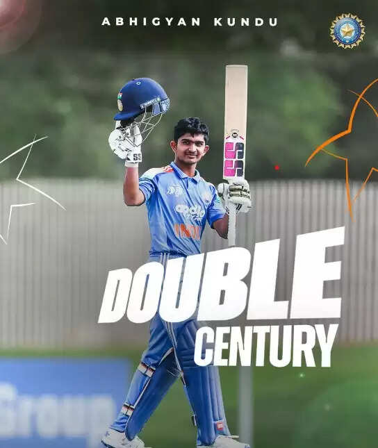 अंडर-19 एशिया कप: अभिज्ञान कुंडू का दोहरा शतक, भारत ने मलेशिया के खिलाफ बनाए 408 रन