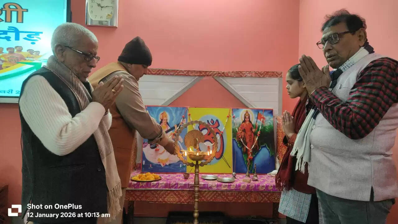 सरस्वती शिशु विद्या मंदिर ने किया स्वदेशी संकल्प दौड़ का आयोजन