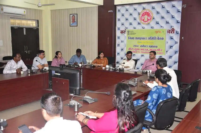 मंदसौरः जिला सलाहकार समिति की बैठक में कलेक्टर ने की समीक्षा