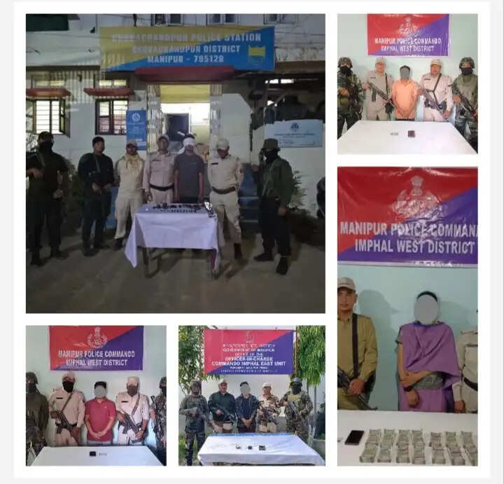मणिपुर में उग्रवादी संगठनों के अनेक कैडर गिरफ्तार, हथियार व विस्फोटक बरामद