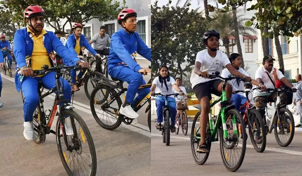 पुदुचेरी में फिट इंडिया साइक्लथॉन, केंद्रीय मंत्री मनसुख मांडवीया ने की सहभागिता