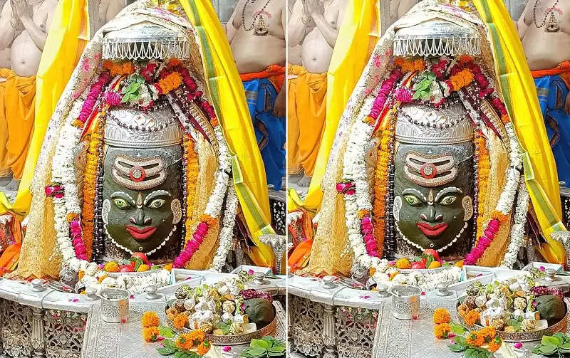 भगवान महाकाल का भांग व पीताम्बर से विशेष श्रृंगार, सूरत के भक्त ने दान किया चांदी का छत्र