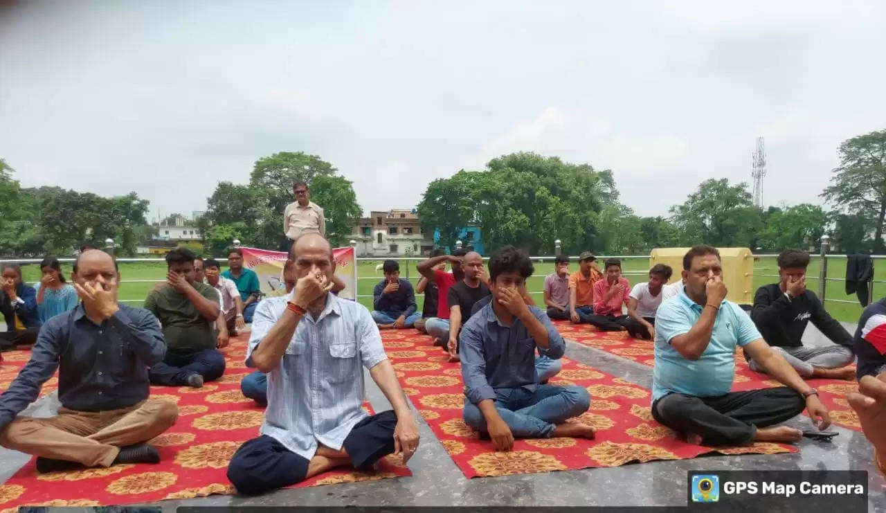 मारवाड़ी कॉलेज में योग शिविर का हुआ आयोजन