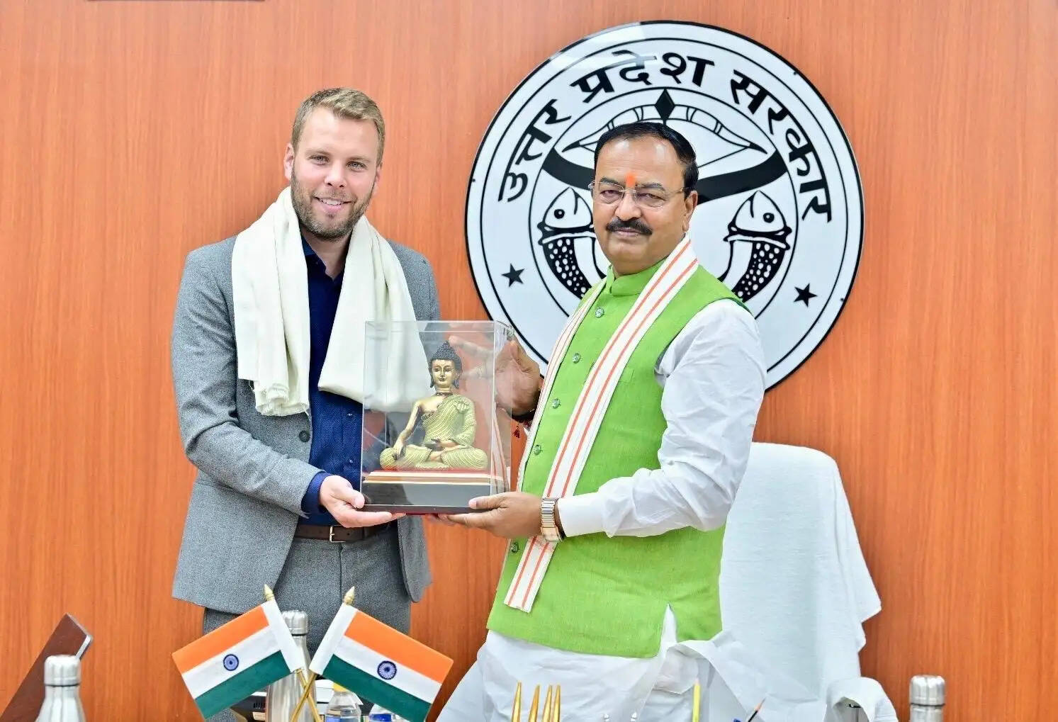 उप मुख्यमंत्री केशव प्रसाद मौर्य से मिला जर्मनी का प्रतिनिधिमंडल