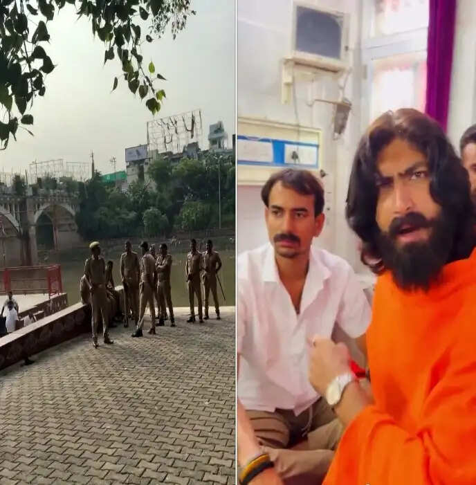 यूजीसी और एससी एसटी एक्ट के विरोध में भूख हड़ताल पर बैठे प्रदर्शनकारियों को पुलिस ने हटाया