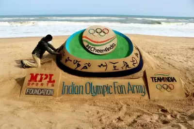 पटनायक ने सैंड आर्ट के जरिए टोक्यो ओलंपिक में शामिल होने वाले भारतीय एथलीटों को दी शुभकामनाएं
