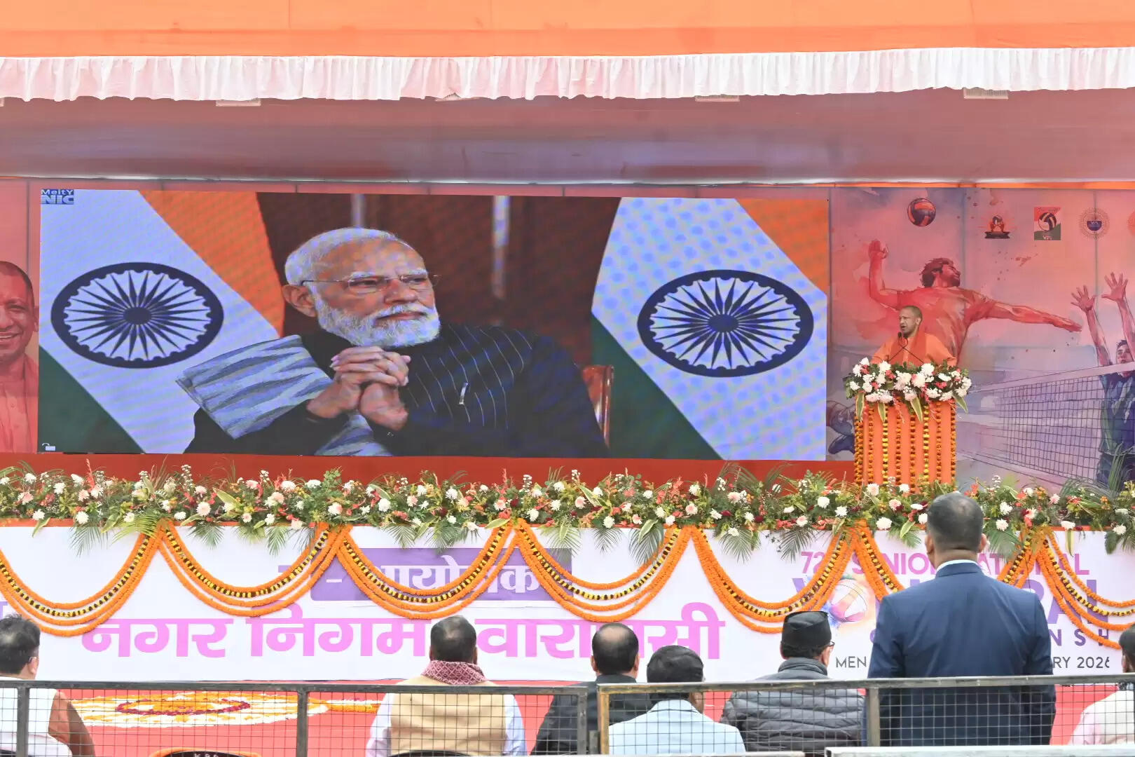 वाराणसी में 72वीं सीनियर नेशनल वॉलीबॉल चैम्पियनशिप का भव्य उद्घाटन