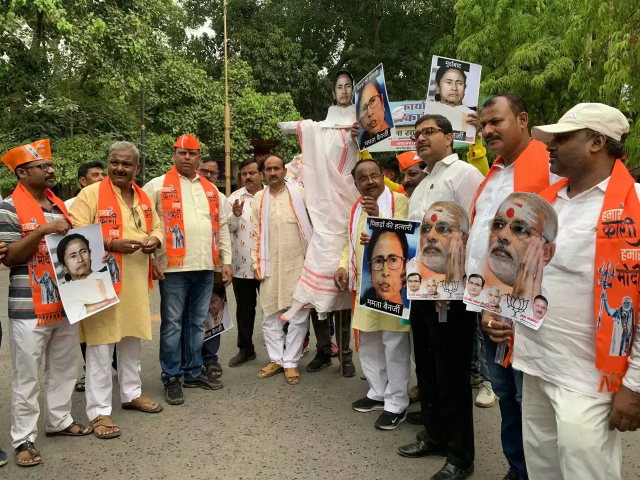 bjp protest against mamta banarjee