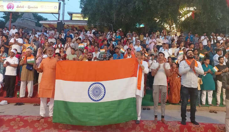 अस्सी घाट पर हनुमान चालीसा पाठ का अनवरत पाठ, सेना की विजय और आतंकवाद के नाश की प्रार्थना