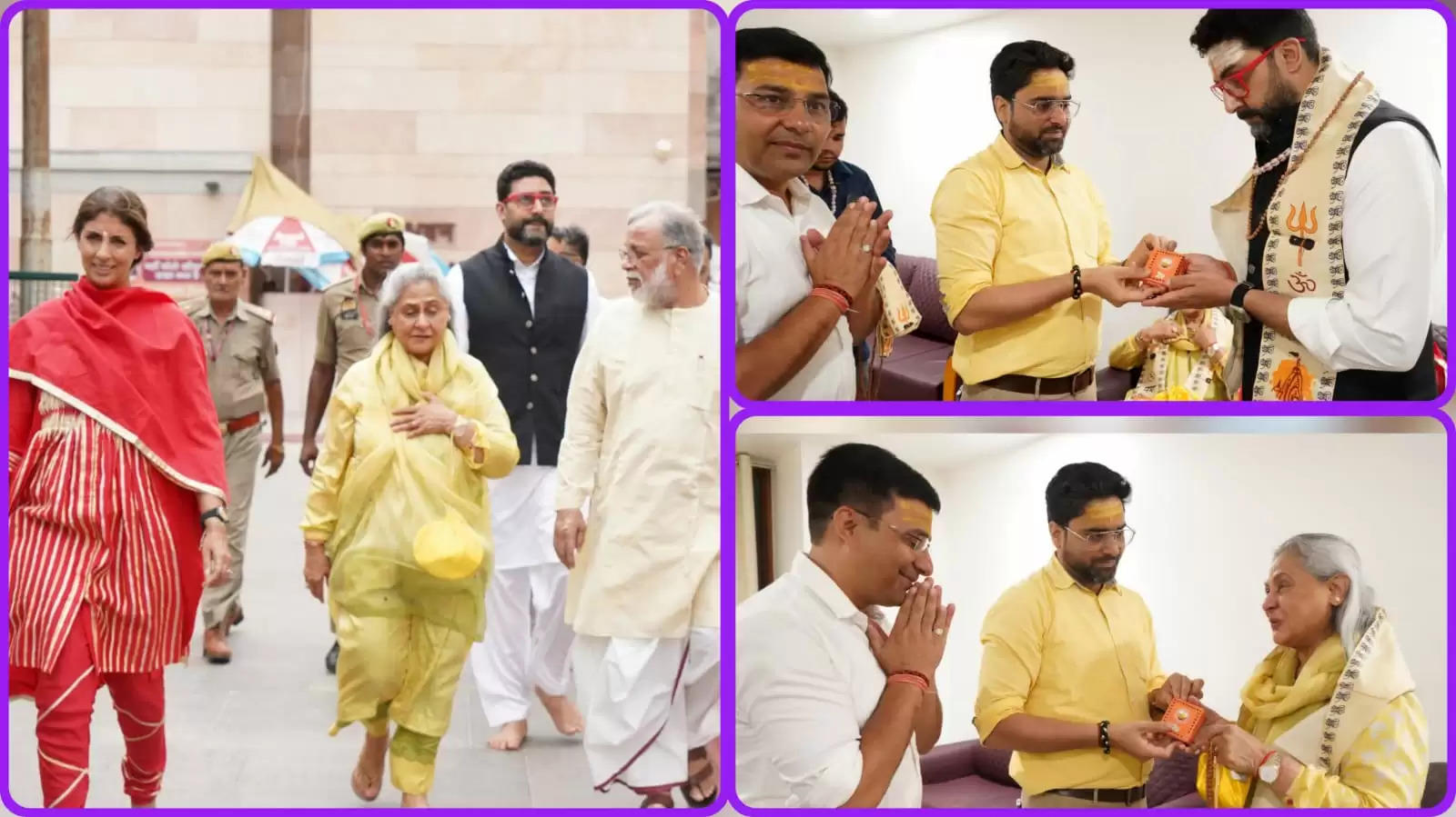 abhishek bacchan in kashi vishwanath temple