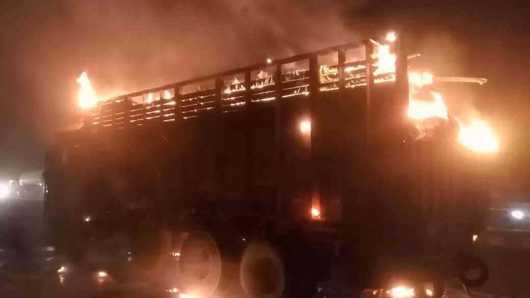 fire in truck