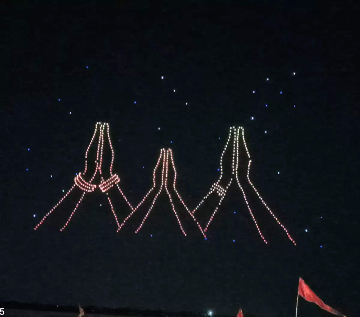 dron show in varanasi