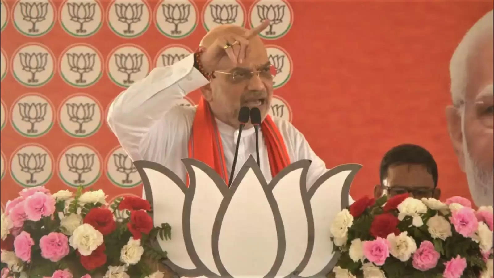 amit shah in Varanasi chandauli