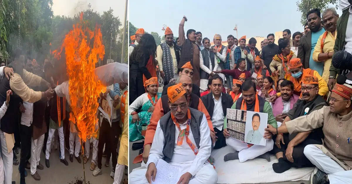 bjp protest varanasi