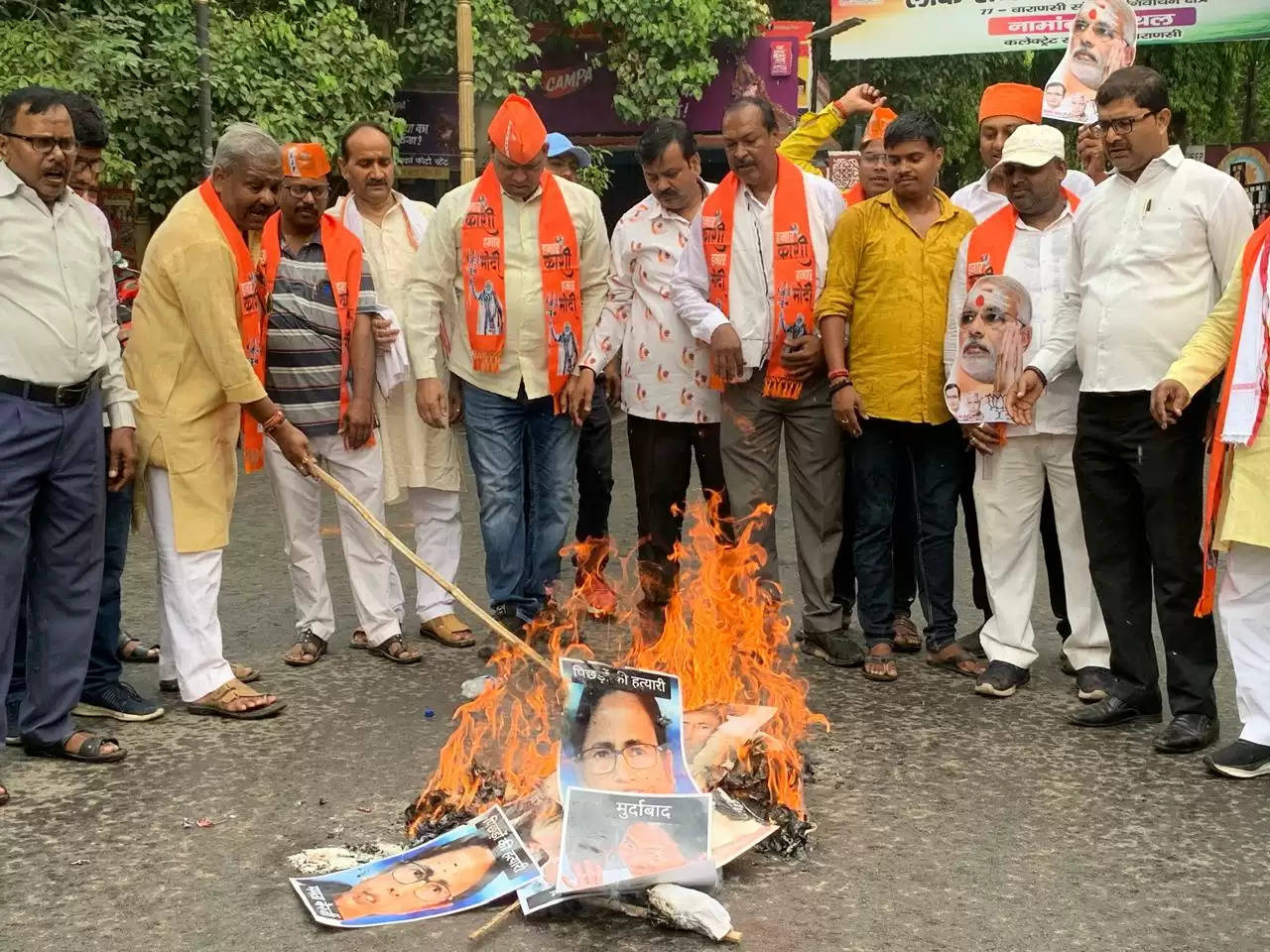 bjp protest against mamta banarjee